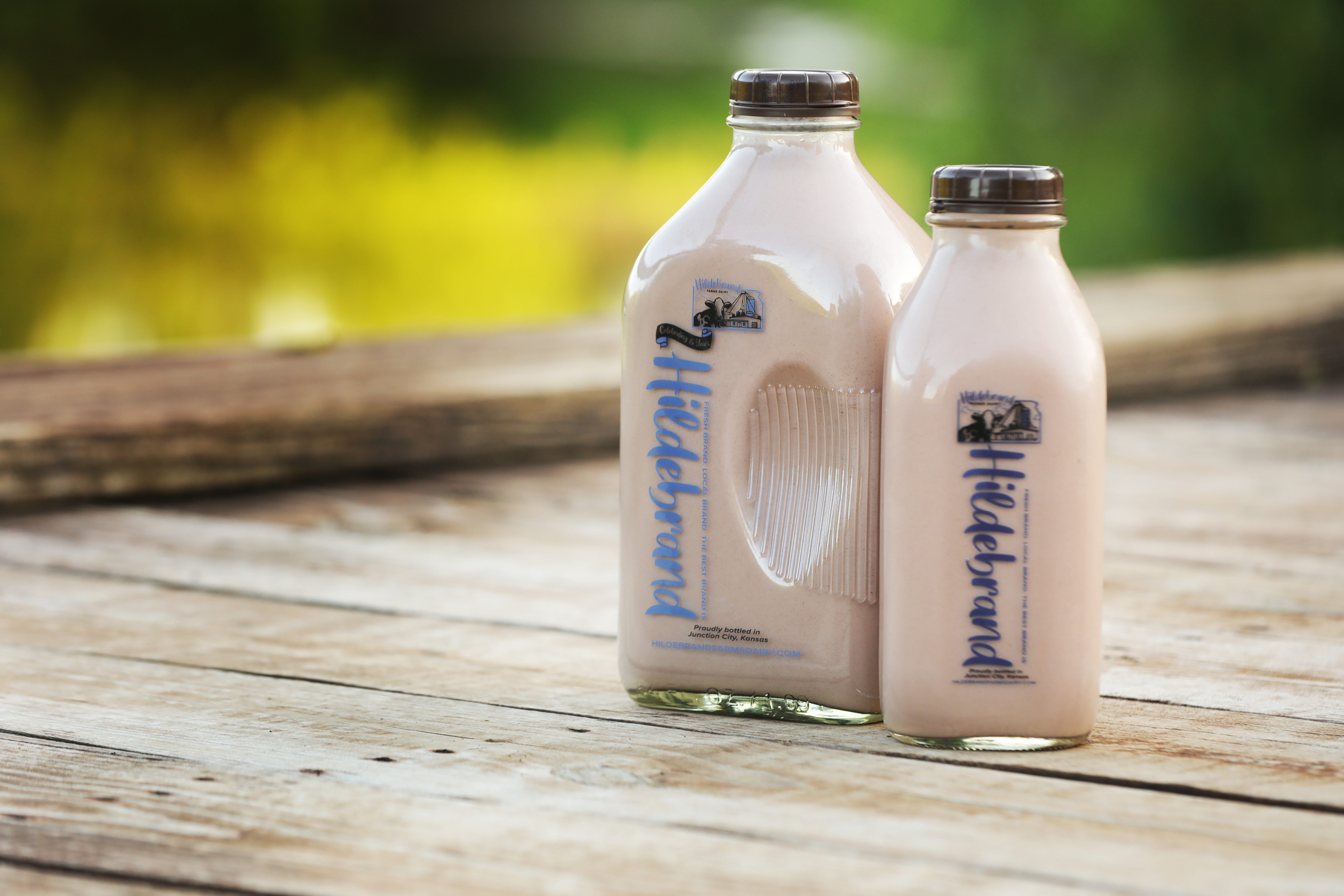 Hildebrand Farms Dairy glass-bottled milk