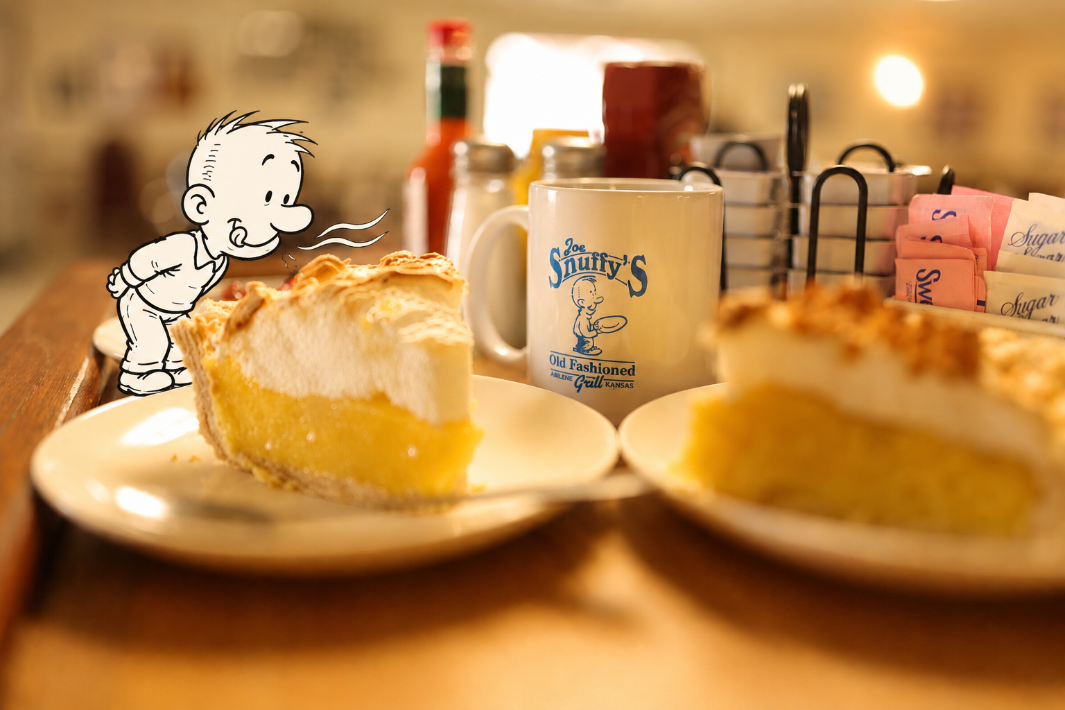 Joe Snuffy's coffee being poured in the restaurant